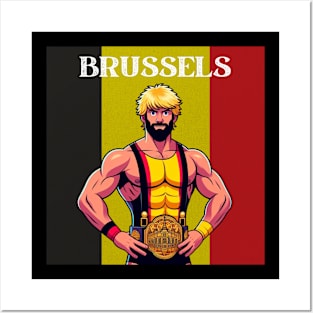 Brussels Pro Wrestling Champion Belgian Posters and Art